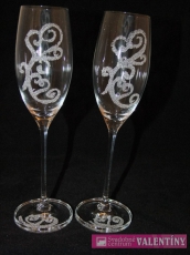 Svadobné poháre  elegantný vzor