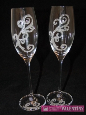 Svadobné poháre elegantný vzor