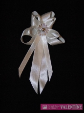  svadobné pierko biele strieborný kvet malý