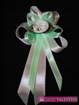 svadobné pierko bielo zelená pistácia
