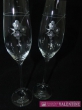 Elegantné poháre s kvetmi použité swarovské komponenti