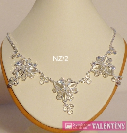 luxusný krištáľový náhrdelník trojkameň do sady