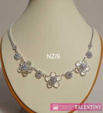 luxusný krištáľový náhrdelník kvetový 